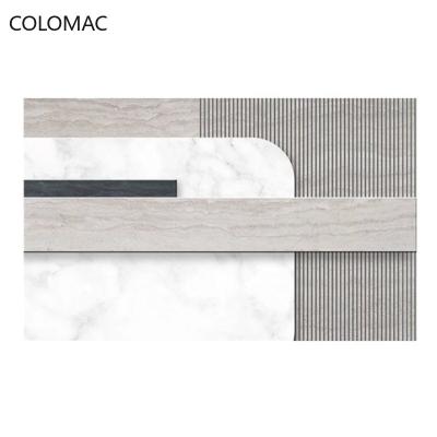 China Custom Modern Simple Colomac Stone Wall Panel Texture Simple Marble Ornaments For Room Rococo Wall Panel for sale