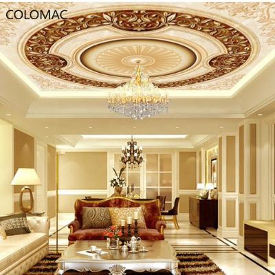 China Custom Traditional European Luxury Hotel Ceiling Panel Wpc Gold Colomac Gold Colomac Home Decor for sale