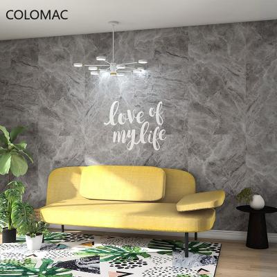 China Office Custom Nordic Background Wallpaper Tile Minimalist Colomac Marble 3d Wall Decorative Sticker for sale