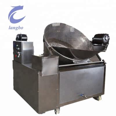 China Rapid Temperature Rising Pani Puri Fryer Continuous Frying Machine for Automatic Snake Food Cashew Nut Frying Machine for sale