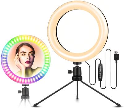 China MShadow 6 Inch RGB LED Ring Light Shine Kit for Selfie Live Photography Studio Light, Selfie Ring Light with Table Stand for sale