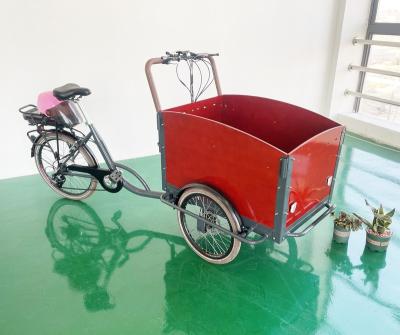 China Passenger 3 wheels electric cargo tricycle with steel frame electric cargo bike ebike fahrrad triciclo bicicleta de carga for sale