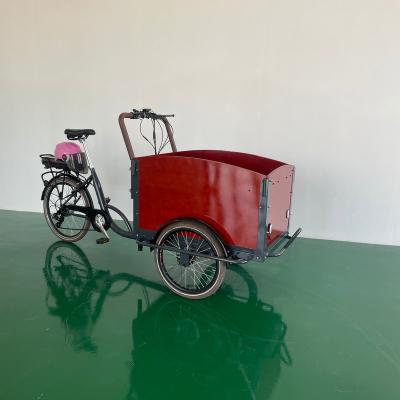 China Three Wheel Electric Passenger Four Seats Four Person Cargo Bike For Family for sale