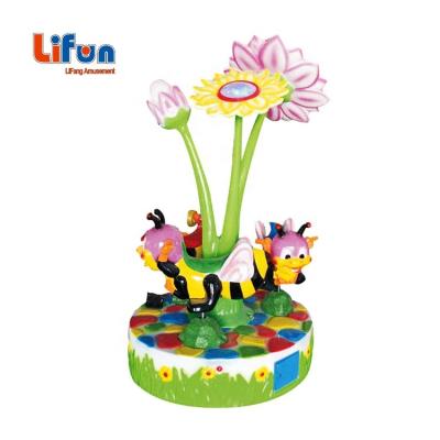 China Carousel Equipment 3P Mini Carousel Children Amusement Park Metal Base And Fiberglass Body Horse Rides Kiddie Outdoor And Indoor Ride For Children Play for sale