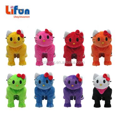 China Metal frame and plush flame retardant blanket stuffed toy animals/kids rides on toy/toy animal cars for shopping mall for sale