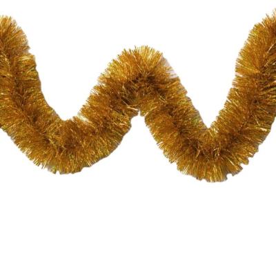 China Chirstmas Decor HX New Product 2022 PET Artificial Red Black Indoor Christmas Decoration 2m Tinsel Wreath for sale