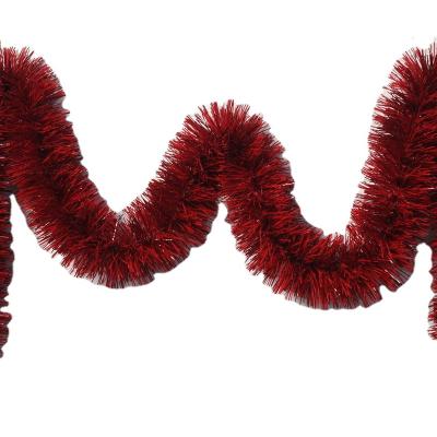 China Factory Made Chirstmas 2.5m Decor HX 2022 PET Party Christmas Garland Indoor Decoration Tinsel Garland for sale