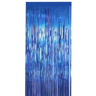 China Metallic Shiny PET Tinsel Foil Fringe Curtains Backdrop Photo Booth Props Party Supplies Decorations for sale