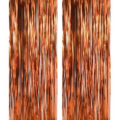 China Popular Hot Selling Festival Decor HX Bronza Series Fringe Rain Party Wedding Shiny Background Decorate Curtain for sale