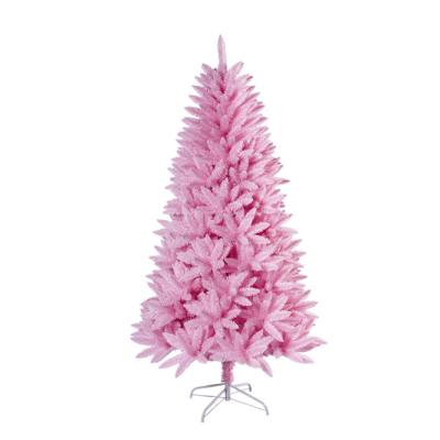 China Fashionable and durable professional made Christmas tree commercial Christmas tree holiday decoration simulation pine tree pink for sale