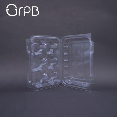 China Disposable Clear Plastic 6 Cupcake Box Display Container PET for sale