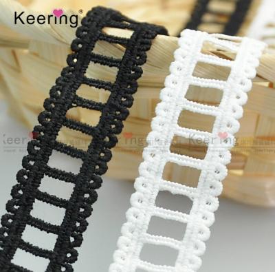 China Viable wholesale manufacturer high quality trapeze dyed poly milk embroidery lace trimming for garment for sale