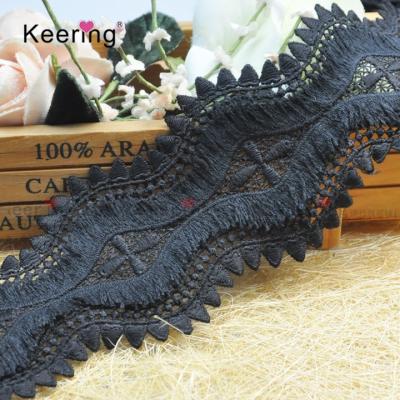 China Viable Wholesale Manufacturer Poly Dyed High Quality Milk Embroidery Lace Trimming for sale