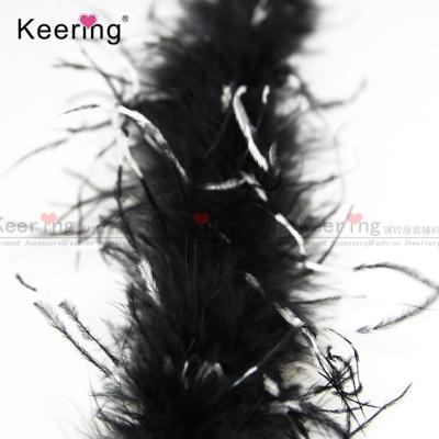 China Garment decoration fashion hot selling ostrich feather lace triming, fur lace band WFT-24 for sale