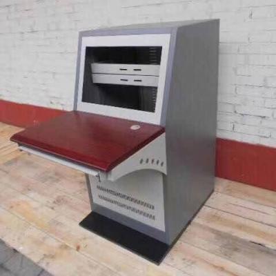 China SPCC Cold Rolled Steel+ DQ-001New Wood Product Console PC Shell Investigation Equipment Computer Operating All In One Stand for sale