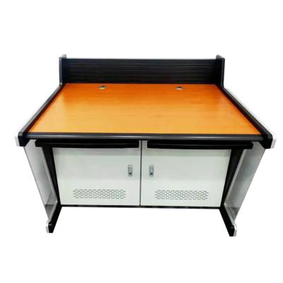 China SPCC Cold Rolled Wood SD-W - 001 High Quality Industrial Wood Steel+ Steel+ Control Room Working Table Monitoring Consoles for sale