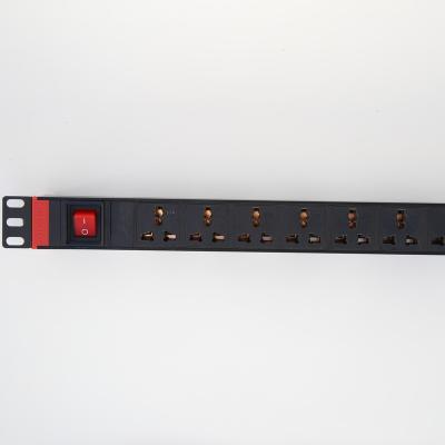 China 19 Inch Standard Ground Universal PDU Server Room Cabinet Attachment With Switch And Overload Device for sale