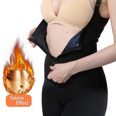 China Body Slimming Wholesale Women Sweatshirt Body Shaper Slimming Trainer Sweat Sauna Vest Workout Tank Top Weight Loss Polymer Waist for sale