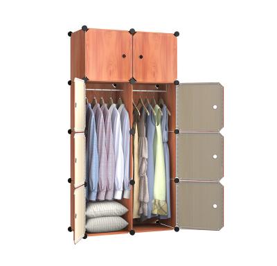 China Living Room 8 Cube DIY Portable Closet Wardrobe Modular Cabinet Book Shelf Doors Hanging for Bedroom Dormitory for sale