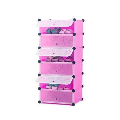 China Behind Doors/On Walls Wholesale The Innovative 6 Layer Foldable Shoe Rack Easy Assembly Portable and Folding Shoe Organization for sale