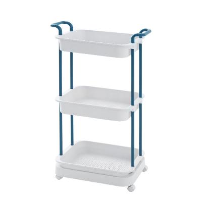 China Sustainable Slim Storage Cart Mobile Shelving Unit Organizer Slide Out Storage Rolling Utility Cart Tower Rack for Kitchen Bathroom Office for sale