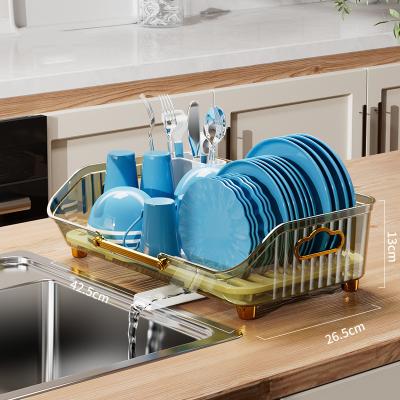 China Sustainable Factory Direct Sale Kitchen Storage Dish Drying Rack Multifunctional Plastic Rack for sale