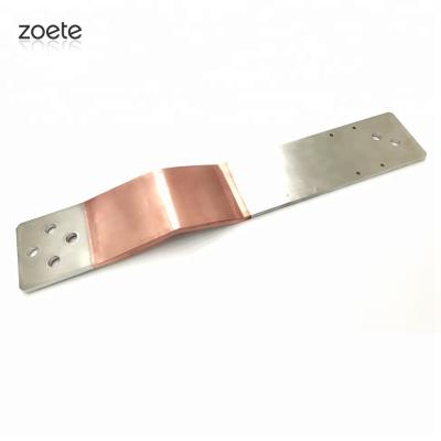 China T2 Pure Copper Foil Custom Copper Flexible Connectors Electrical Laminated Shunt for sale