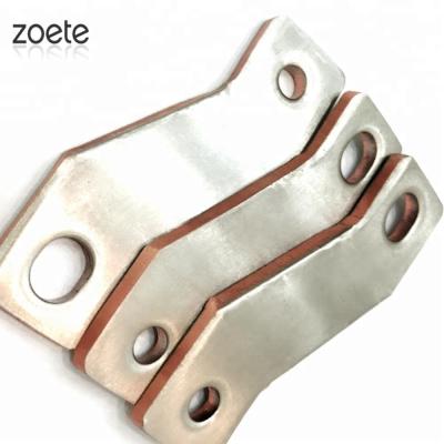 China T2 Pure Copper Aluminum Automotive Battery Used Flexible Conductor Tinned Copper Busbar for sale