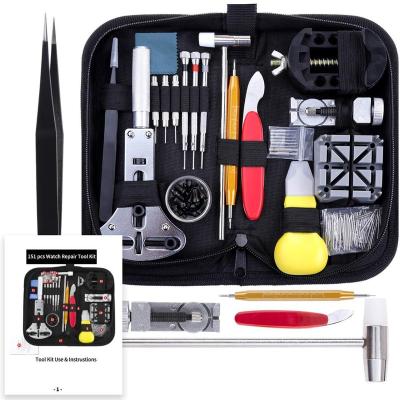 China New 151 PCS Watch Repair Kits, Professional Watch Repair Tools Spring Bar Tool Kit, Watch Band Link Pin Tool Set with Carrying Case for sale