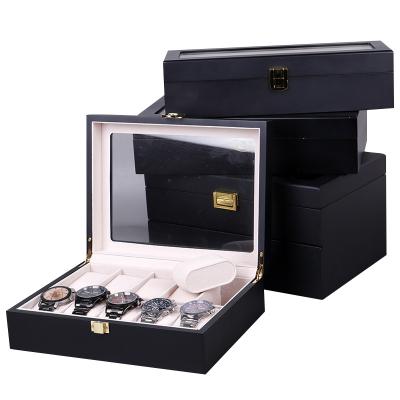 China Fashionable Whole Sale 6 8 12 18 Slot Watch Storage Box High Quality Matte Finish Case for sale