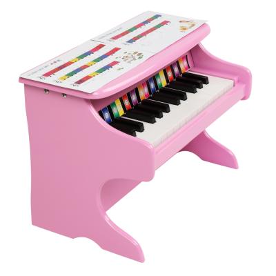 China Educational Wooden Button Toy Boys and Girls Children's Toy Piano Musical Instrument 25 Sound Quality 41.5*25*29.5cm for sale