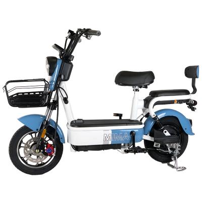 China Disc Brake Steel Electric Bicycle 48V Tire Lithium Battery ebike Tubeless Women Men Electric Mobility Scooter 14 Inch for sale