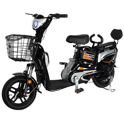 China Steel Ebike 14 Inch Adult Electric Bike Business Men's Electric Mobility Scooter and Women's Bicycle 48V Lithium Battery 350W for sale