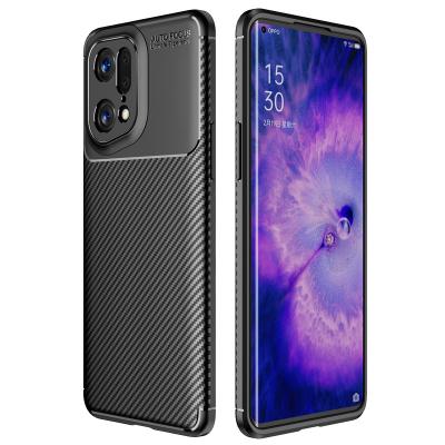 China 2022 new shockproof auto soft black rubber fiber durable tpu focus mobile case carbon fiber for oppo discovery x5pro A74 5G for sale