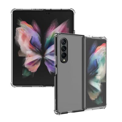 China Shockproof Transparent Clear 2 in 1 Cell Phone Case For Samsung Galaxy Z Fold 3 Shockproof TPU PC Phone Case For Z Fold 3 Case for sale