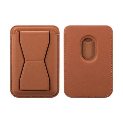 China NEW Brush Card Holder Shockproof Leather Magnetic Anti-theft Wallet For IPHONE12 pro 13 14 max SAMSUNG HUAWEI XIAOMI OPPO MOTO for sale