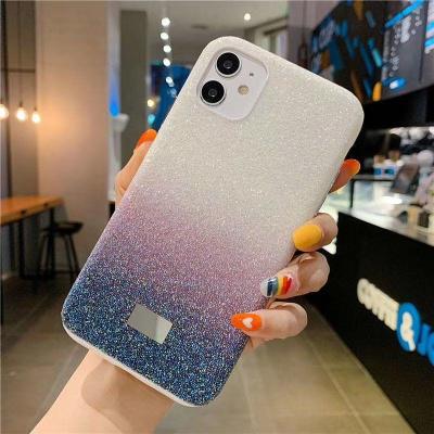 China Waston 2020 Latest Glitter Anti-fall Bling Girl Metallic Phone Case For iphone 11 pro 7 8plus for sale