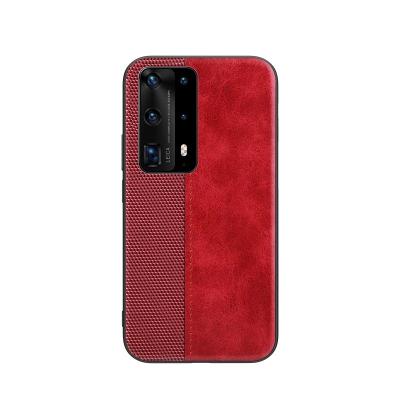 China PU upholster leather+TPU luxury soft tpu and PC pattern shockproof leather case wholesale cell phone back cover for HUA WEI P30 P40 for sale