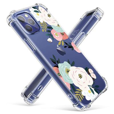 China Women Girls Flower New Design Clear Floral Case Designed For Iphone12/iphone 12pro 6.1inch 2020 Phone Case for sale