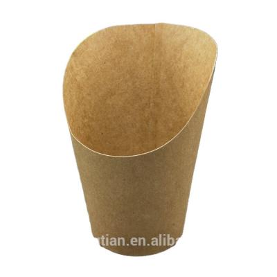 China 14OZ Disposable Environmental Paper Kraft Disposable Cup For French Fries for sale