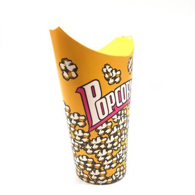 China Wholesale Customized Disposable Popcorn 32oz Disposable Paper Cup Take Away Chip Cup With Round Bottom for sale