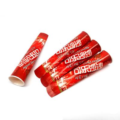 China 89ML Water Proof Disposable Ice Cream Roll Tube Squeeze Cup Ice Cream 90ml Paper Tube Calippo Cup With Cover for sale