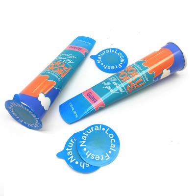 China Custom 85ml Paper Tube Disposable Calippo Ice Cream Popsicle Cups Disposable Packaging For Ice Cream Popsicle for sale