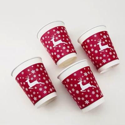 China Disposable Take Out Wallpaper Cups Double 12oz Many Color Selet Paper Cups For Hot Drinks for sale