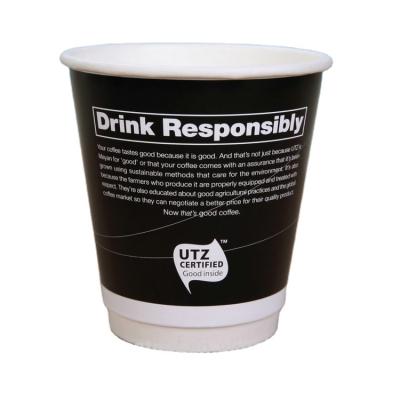 China Disposable Paper Coffee Cardboard Cup For Hot Drink Coffee With Double Wall Cup for sale