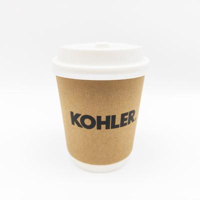 China Manufacturer Wholesale Disposable Paper Coffee Cups China Disposable 12oz Paper Double Wall Coffee Cups With Lids for sale