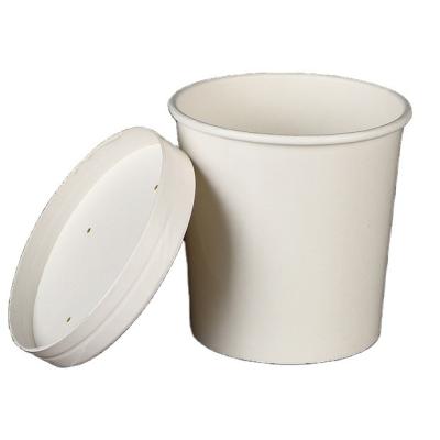 China Recycled Materials 26oz Customized Paper Salad Bowl Wholesale Set Take Out Food Box Paper Rice Water Cup 750ml 42oz Paper Soup Bowl Container for sale