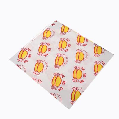 China Sandwich Burger Wax Wrapping Paper Burger Food Grade Greaseproof Biodegradable Greaseproof Wrapping Paper for sale