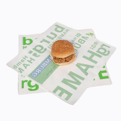 China Waxed Food Hamburger Wax Wrapping Sandwich Wrapping Paper With Logo for sale