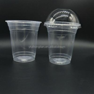 China Single wall high quality pp 240ml disposable plastic cup with cover for sale